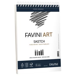 Album spiralato Sketch - 23 x 29,7 cm - 90 gr - 40 fogli - Favini Art