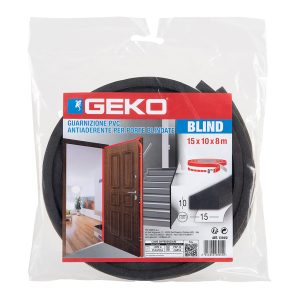Guarnizione adesiva per isolamento porte blindate - 17 mm x 8 m - PVC - antracite - Geko