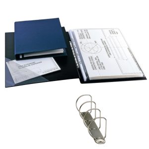 Raccoglitore Sanremo 2000 - 4 anelli a D 25 mm - dorso 4 cm - 30 x 42 cm (libro) - blu - Sei Rota