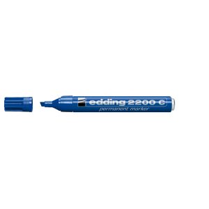 Marcatore permanente Edding 2200c - punta a scalpello - 1,5 - 5 mm - blu - Edding