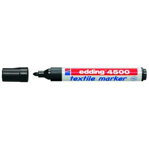 Marcatore per tessuto 4500 - punta tonda 2 - 3 mm - nero - Edding