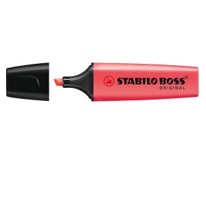 Evidenziatore Stabilo Boss Original - punta a scalpello - tratto 2 - 5 mm - rosso 40 - Stabilo