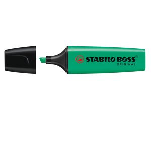 Evidenziatore Stabilo Boss Original - punta a scalpello - tratto 2 - 5 mm - turchese 51 - Stabilo