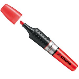 Evidenziatore Stabilo Luminator - punta a scalpello - tratto 2 -5 mm - rosso - Stabilo