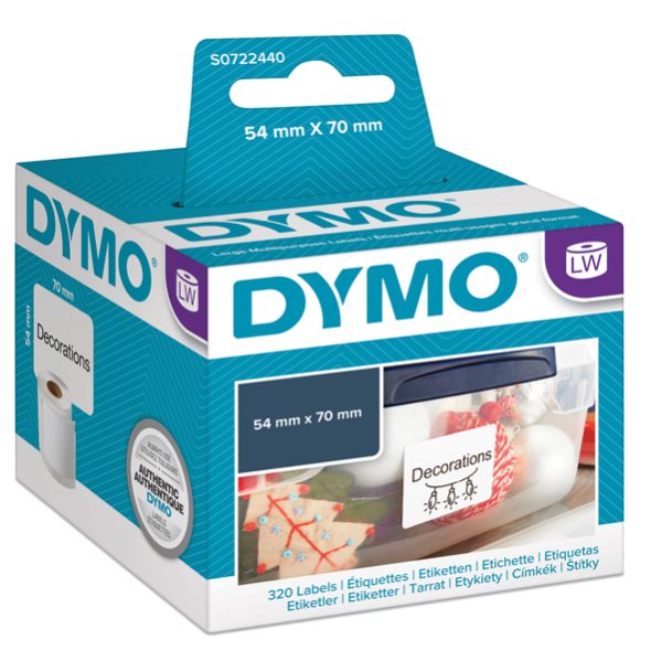 Rotolo 320 etichette LW 990150 - 54 x 70 mm - bianco - Dymo