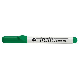 Pennarello Tratto Memo - a secco - per lavagne cancellabili - punta conica - tratto 2,5 mm - verde - Tratto