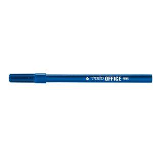 Pennarelli Office - punta feltro - punta fine - tratto 0,7 mm - blu - Tratto - conf. 12 pezzi