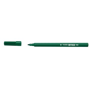 Pennarelli Office - punta feltro - punta fine -  tratto 0,7 mm - verde - conf. 12 pezzi