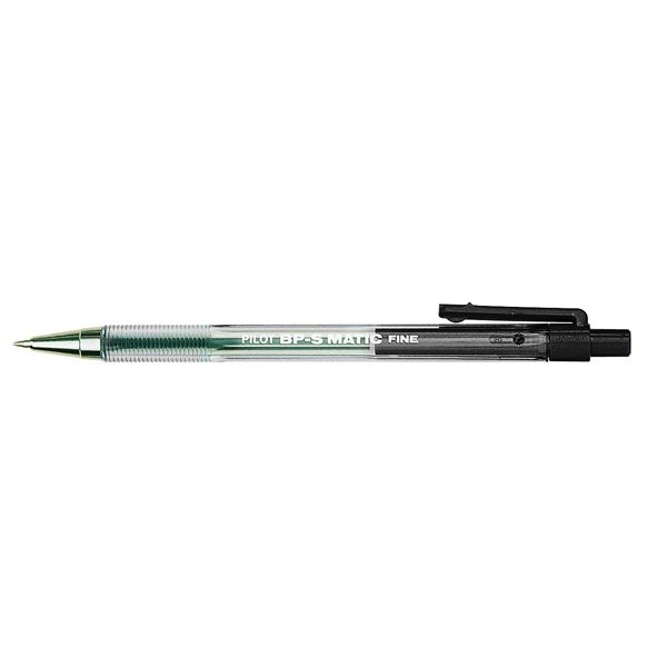 Penna a sfera a scatto BP S Matic - punta fine 0,7 mm - nero - Pilot -  Tecnoffice