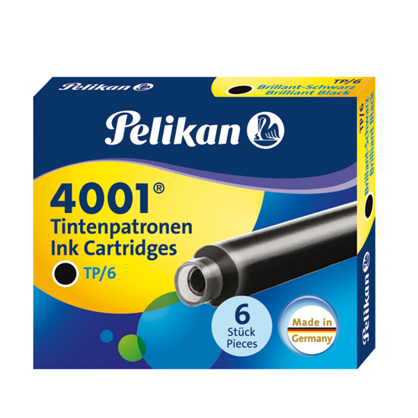 Pelikan GTP/5 - Cartuccia Inchiostro Per Stilografica, Colore Verde Scuro, Confezione Da 5 Pezzi