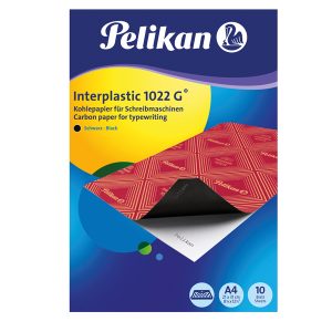 Carta carbone Interplastic  1022G  - 21x31 cm - nero - Pelikan - conf. 10 fogli