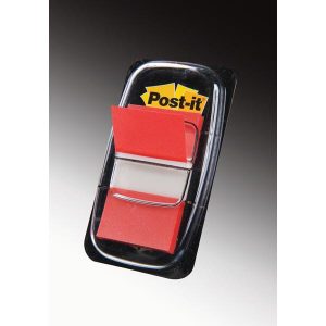 Segnapagina Post it  Index Medium - 680-1 - 25,4 x 43,2 mm - rosso - Post it  - conf. 50 pezzi