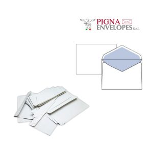 Busta Busta Silver Matic FSC  - senza finestra - gommata - 12 x 18 cm - 80 gr -  bianco - Pigna - conf. 25 pezzi