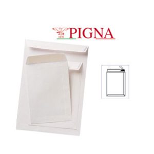 Busta a sacco Competitor FSC  - strip adesivo - 19 x 26 cm - 80 gr - bianco - Pigna - conf. 500 pezzi