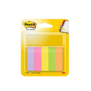 Segnapagina Post it  in carta - 670-5 - 15 x 50 mm - 5 colori Neon - Post it  - conf. 500 pezzi