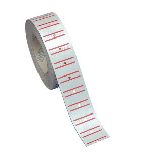 Etichette rigate permanenti per prezzatrici TOWA /MOTEX - 21x12 mm - bianco - rotolo da 1000 etichette