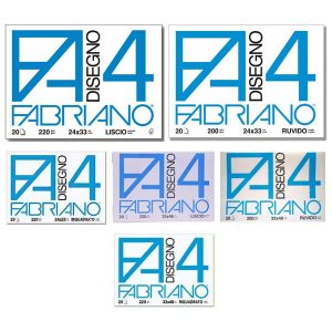 Album F4 - 24x33Cm - 220gr - 20 fogli - liscio - Fabriano