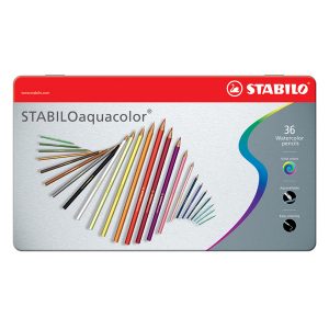 Pastello Aquacolor 1636 - tratto 2,80 mm - colori assortiti - Stabilo - astuccio 36 pezzi