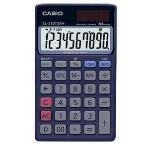 Calcolatrice tascabile SL-310TER+ - 10 cifre - blu - Casio