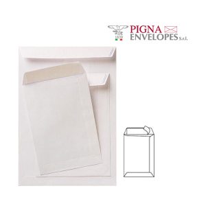 Busta a sacco Competitor FSC  - strip adesivo - 19 x 26 cm - 80 gr - bianco - Pigna - conf. 100 pezzi