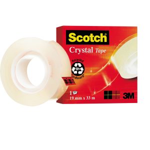 Nastro adesivo Crystal 600 - 33 m x 1,9 cm - trasparente - Scotch
