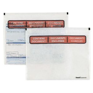 Busta adesiva Speedy Doc - con stampa ''contiene documenti'' - C5 (23 x 165 cm) - PPL/PE - trasparente - Favorit - conf. 100 pezzi