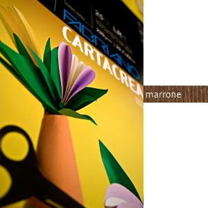 Cartoncino CartaCrea - 35x50cm - 220gr - marrone 106 - Fabriano - blister 10 fogli
