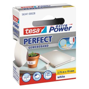 Nastro adesivo telato XP Perfect - 1,9 cm x 2,7 m - bianco - Tesa