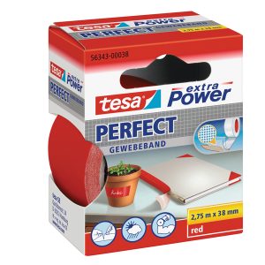 Nastro adesivo telato XP Perfect - 3,8 cm x 2,7 m - rosso - Tesa