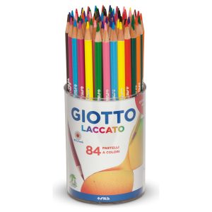 Pastelli - laccato - diametro mina 3,80 mm - colori assortiti - Giotto - barattolo 84 pezzi