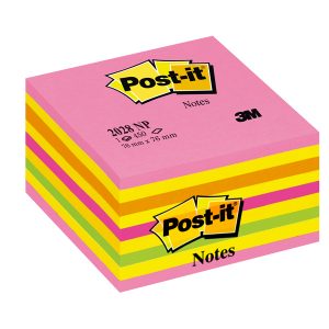 Blocco foglietti Cubo - 2028-NP - 76 x 76 mm - 72 gr - colori assortiti - 450 fogli - Post it