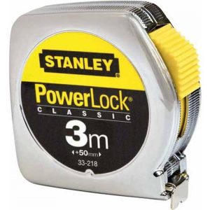 Flessometro PowerLock - 3 m - larghezza nastro 1,27 cm - Stanley