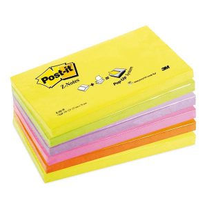 Blocco Post it  Super Sticky Z Notes - R350NR - 76 x 127 mm - assortiti neon - 100 fogli - Post it