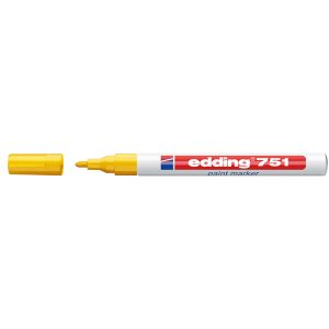 Marcatore 751 a vernice - punta fine da 1,0 a 2,0mm - giallo - Edding