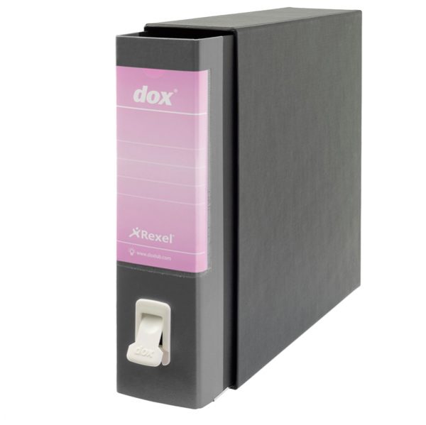 Registratore Dox 1 - dorso 8 cm - commerciale 23x29,7 cm - grigio chiaro - Esselte