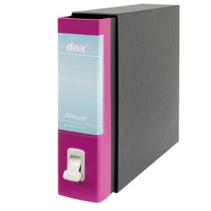 Registratore Dox 1 - dorso 8 cm - commerciale 23 x 29,7 cm - rosa - Esselte