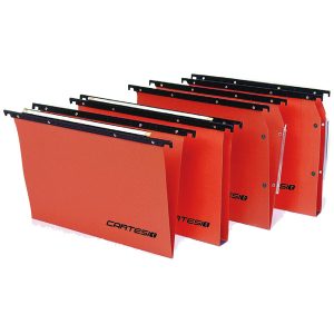 Cartella sospesa Cartesio Plus - armadio - interasse 33 cm - fondo V - 32,6x28 cm -  arancio - Bertesi