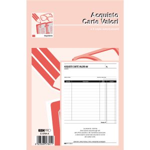 Blocco acquisto valori bollati - 50/50 fogli autoricalcanti - 23 x 15cm - Edipro