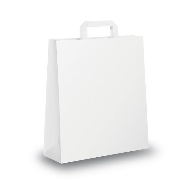 Shopper - maniglia piattina - 18 x 8 x 25 cm - carta kraft