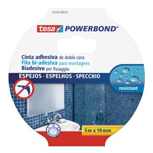 Nastro biadesivo Tesa Powerbond - per specchi  - 1,9 cm x 5 m - bianco - Tesa