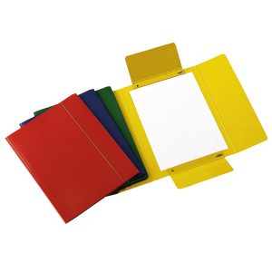 Cartellina con elastico - presspan - 3 lembi - 700 gr - 25x34 cm - giallo - Cartotecnica del Garda