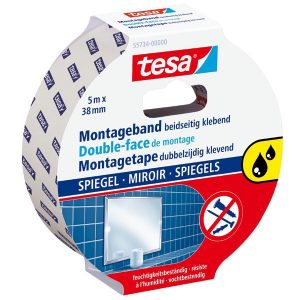 Nastro biadesivo Tesa Powerbond - per specchi  - 3,8 cm x 5 m - bianco - Tesa