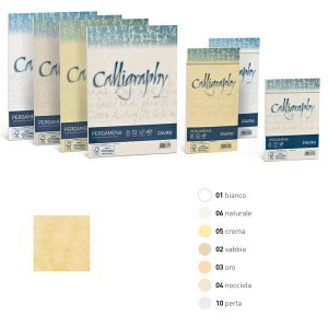 Busta Calligraphy Pergamena - 110 x 220 mm - 90 gr - crema 05 - Favini - conf. 25 pezzi