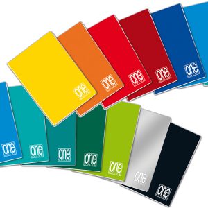 Quaderno One Color - A5 - punto metallico - 1 rigo con margine - 20+1 fogli - 80 gr - Blasetti