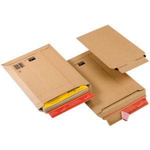 Busta a sacco CP 010 in cartone - adesivo permanente - formato B5 (185 x 270 mm) - altezza massima 50 mm - avana - ColomPac