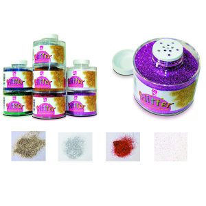 Barattolo Glitter - grana fine - 150ml -  argento - DECO