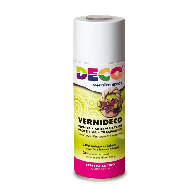 Vernice spray - trasparente - effetto laccato e ceramico - 400ml - DECO -  Tecnoffice