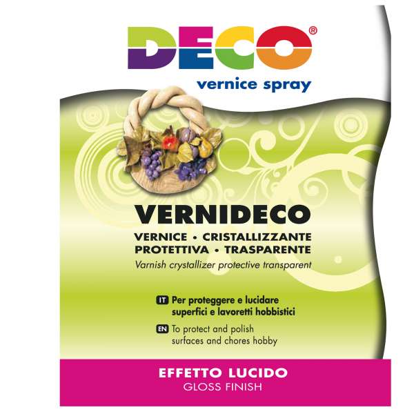 Vernice spray - trasparente - effetto laccato e ceramico - 400ml - DECO -  Tecnoffice