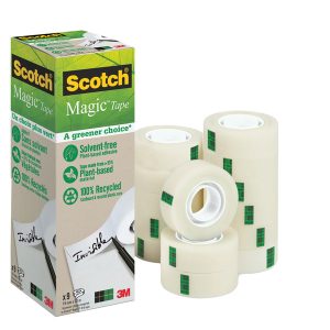 Nastro adesivo Magic 900 - green - 1,9 cm x 33 m - trasparente - Scotch - Value Pack 9 rotoli