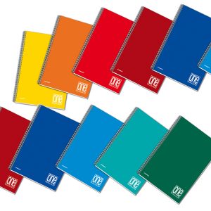 Maxiquaderno One Color - A4+ - forato - microperforato - 1 rigo - 60 fogli - 80 gr - spiralato - Blasetti